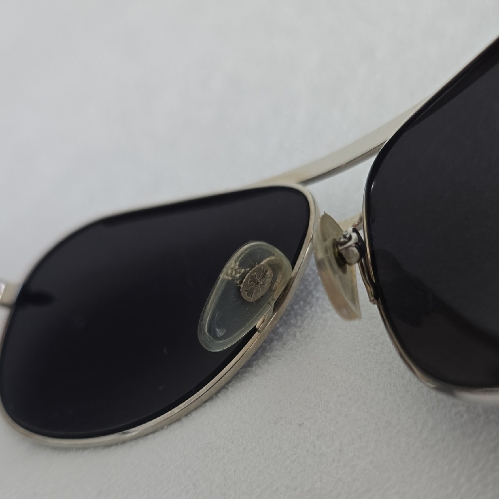 Chrome Hearts Silver Frame Black Lens Aviator Sunglasses For Men Or Woman - Picture 8 of 10